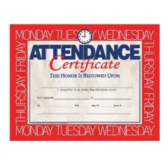 Flipside Attendance Certificate 8.5" x 11" Multicolor 30/Pack 5 Packs/Carton (VA580-5)
