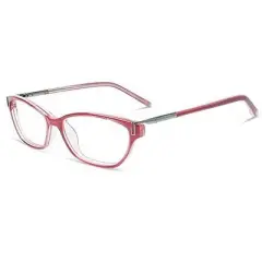 Jones New York J223 49mm Unisex Acetate Rectangular Designer Eyeglasses OR Blue Light Filter OR Reading Glasses in Pink