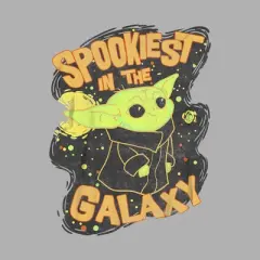 Boy's Star Wars The Mandalorian Halloween Grogu Spookiest in Galaxy T-Shirt