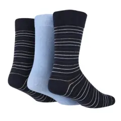 TORE Totally Recycled Men's Stripe Crew Socks 3pk - Navy 7-12