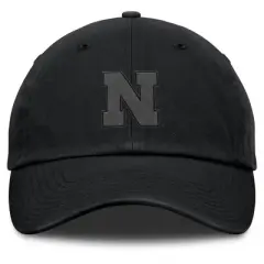 NCAA Nebraska Cornhuskers Unstructured Black Tonal Cotton Hat