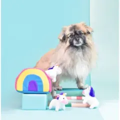 ZippyPaws Burrow Unicorns in Rainbow Dog Toy