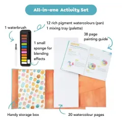 Tiger: How to Paint Watercolor - Animals - Step-by-Step Guide Learning Techniques, 12 Watercolors & Brush, Ages 8+