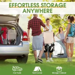 HTUTWOO Beach Collapsible Wagon Cart, Heavy Folding Utility Cart, 300L Capacity, Duty 350 lbs, with Big All-Terrain Beach Wheels & Drink Holders