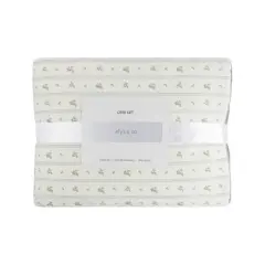 Ely's & Co. - Linear Floral/Berry Leaf Crib Bedding Set