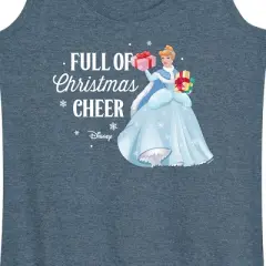 Women's - Disney - Full Of Christmas Cheer Cinderella Graphic Racerback Tank
