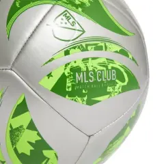 Adidas MLS Size 5 Club Sports Ball - Silver: TPU Shell, Butyl Bladder, All Ages
