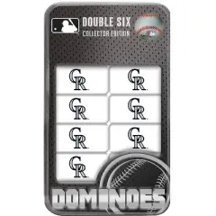 MasterPieces Officially Licensed MLB Colorado Rockies 28 Piece Dominoes Game for Adults