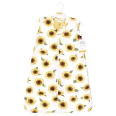 Hudson Baby Infant Girl Plush Faux Fur Sleeping Bag, Wearable Blanket, Sunflower