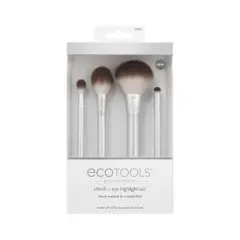 EcoTools Precious Metals Cheek and Eye Highlight Brush Set - 4pc