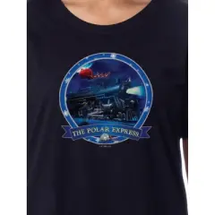 Polar Express Womens' Train Movie Film Nightgown Sleep Pajama Shirt Black