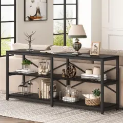 Tribesigns 70.9" Long Console Table, 3-Tier Hallway Entryway Table