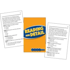 Edupress Reading for Detail Practice Cards Blue Level, Levels 3.5-5.0