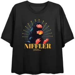 Fantastic Beasts Niffler Clutching Gold Coin Junior's Black T-shirt