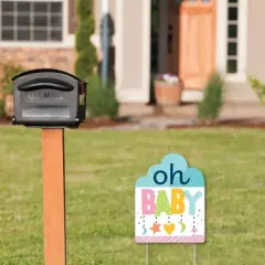 Big Dot of Happiness Colorful Baby Shower - Outdoor Lawn Sign - Gender Neutral Party Yard Sign - 1 Piece