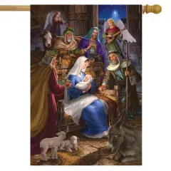 Briarwood Lane House Flag 40x28 For Outdoor Holy Family Christmas House Flag Flag For Christmas House Flag