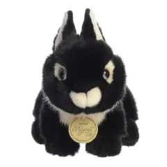 Aurora Small Netherland Dwarf Bunny Miyoni Tots Adorable Stuffed Animal Black 7.5"