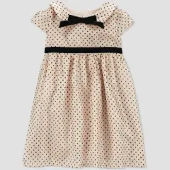 Carter's Just One You&reg; Baby Girls' Short Sleeve Dot Dress - Cream/Black