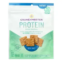 Crunchmaster Sea Salt Protein Snack Crackers - Case of 12/3.54 oz