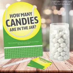 Big Dot of Happiness You Got Served - Tennis How Many Candies Baby Shower or Tennis Ball Birthday Party Game 1 Stand and 40 Cards Candy Guessing Game