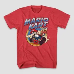 Men's Nintendo Mario Kart Short Sleeve Graphic T-Shirt - Heather Red