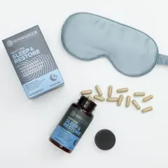 Night time Sleep & Restore Supplement Capsules, Sleep Aid for Better Rest, Supplement to Improve Sleep Quality & Restorative Health, Sunwarrior, 60ct