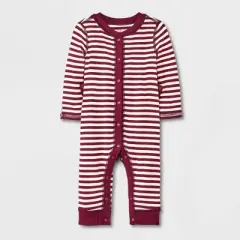 Baby Ribbed Snap Adaptive Romper - Cat & Jack&trade; Red