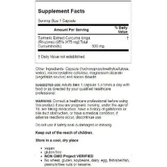 Jarrow Formulas, Inc. Vegan Curcumin 95 500 mg 60 Veg Caps