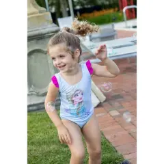 Disney Frozen Elsa Princess Anna Girls One Piece Bathing Suit Bikini Top Rash Guard Modest Swimsuit Skirt and Bottom 5 Set Toddler