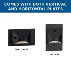 Progress Lighting, Step Light Collection, 1 Light, Wall Light, Black, No Shade, Material: Aluminum, Finish Color: Black