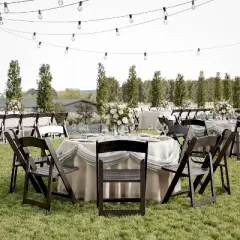 Flash Furniture Holden Commercial Grade Solid Wood Folding Dining Chair - Set of 2