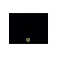 Great Papers Classic Crest Certificate Holders 12" x 9.38" Black 25/Pack (903117PK5)