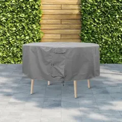 KHOMO GEAR 94-Inch Heavy Duty Round Table & Chair Set Cover &ndash; Waterproof Outdoor Furniture Cover for Patio Dining Sets, Garden Tables & Chairs