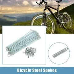 Unique Bargains 14G J Bend Bicycle Steel Spokes 36 Pcs