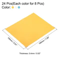 Unique Bargains Camera Lens Eyeglasses Screens Microfiber Cleaning Cloths 7" x 6" 24 Pcs