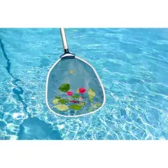 Poolmaster Leaf Skimmer Heavy Weight Deluxe Aluminum Swimming Pool Leaf Rake