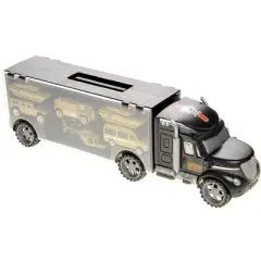 Link Military Transport Car Carrier Truck Comes With Army Battle Cars & Chopper