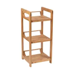 Three Tier Bamboo Tower Brown - Organize It All
