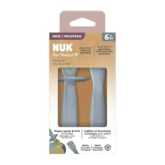 NUK for Nature Pretensil Dipper Spoon and Fork Set - 2pk