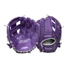 Franklin Sports 9.5" Purple/Silver Mesh Batting Glove With Ball - Right Hand Thrower
