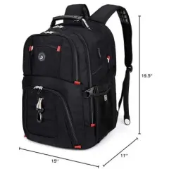Extra Large Travel Laptop Backpack with USB Charging Port, College High School Backpack