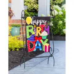 Evergreen Happy Birthday Garden Linen Flag 12.5 x 18 Inches Indoor Outdoor Decor