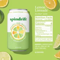 Spindrift Lemon Limeade Sparkling Water - 8pk/12 fl oz Cans