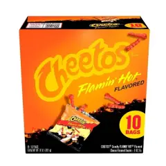 Cheetos Snack Pack Flamin' Hot Cheese Flavored Snacks Multipack- 10ct/10oz