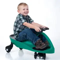 Toy Time Kids' Wiggle Car Ride-On Toy Twist and Turn Scooter - Green/Black