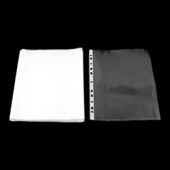 Unique Bargains Office Plastic Square Shaped File A4 Paper Storage Sheet Protector Clear 0.01" Thickness 100 Pcs