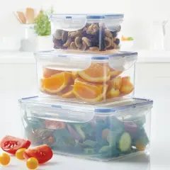 LocknLock Easy Essentials Assorted Rectangular Food Storage Container Set - 6pc
