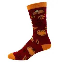 Crazy Dog Women's Pumpkin Spice Socks Funny All Autumn Halloween Thanksgiving Novelty Footwear