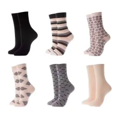Mio Marino Women's Dress Crew Socks 6 Pack