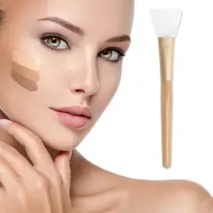 Unique Bargains Lightweight Facial Mask Brush Yellow 1 Pc